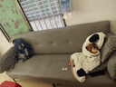韶宜沙發(fā)客廳2025新款小戶(hù)型可折疊沙發(fā)床一體兩用簡(jiǎn)約貓抓皮布藝沙發(fā) 淺灰色 【免洗五防貓抓皮】 四人位【長(cháng)2.0*0.95米】+2抱枕 曬單實(shí)拍圖
