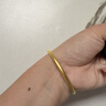 周六福素韻5G工藝黃金手鐲女古法金鐲子計價(jià)AW107851 約10.18g 56mm 曬單實(shí)拍圖