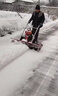 OLAD掃雪機小型除雪設備清雪機手推式大棚燃油家用小區道路自走除雪機 柴油版手推掃雪機+電啟動(dòng) 曬單實(shí)拍圖