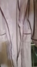 韓彩睡衣女士法蘭絨秋冬長(cháng)袖加厚珊瑚絨浴袍睡袍女家居服 粉紫 XXL 曬單實(shí)拍圖