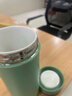 ZENGKA2025新款男女士全陶瓷內膽保溫杯 大容量非涂層高顏值骨瓷咖啡杯 翡翠綠520ml陶瓷蓋芯 曬單實(shí)拍圖