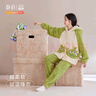 靜韻【超柔軟】三眼仔睡衣女秋冬珊瑚絨加厚保暖軟棉棉家居服套裝男 曬單實(shí)拍圖