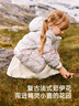 英氏（YEEHOO）【商場(chǎng)同款】?jì)和鸾q服秋冬女童輕薄款羽絨外套抗菌超韌絨 小灰鹿 110 cm-充絨量40g 曬單實(shí)拍圖