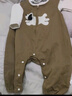 凡獵嬰兒衣服春裝新生男女寶寶連體衣滿(mǎn)月百天外出背帶褲哈衣春秋 M7626卡其色 90cm 曬單實(shí)拍圖