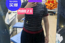 UR2025秋季新款女裝休閑格紋拼接褶皺抽繩闊腿褲UYL650075 墨藍 M (M-L) 曬單實(shí)拍圖