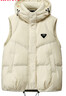 鴨鴨（YAYA）羽絨馬甲女外穿秋冬新款情侶男女同款連帽馬夾背心羽絨服外套 白色-YE4C604061E M (160) (建議100-115斤) 曬單實(shí)拍圖