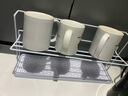 LZJV杯架廚房臺面分層杯具置物架玻璃瓶茶杯咖啡收納架雙層瀝水托盤(pán)架 白色【雙層瀝水杯架】 窄款【可放10個(gè)杯】 曬單實(shí)拍圖