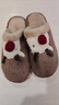細細條（XIXITIAO）一家三口毛毛鞋男女冬季創(chuàng  )意可愛(ài)圣誕麋鹿親子包頭棉拖鞋 棕色【軟萌麋鹿】 44-45【適合42-43的腳】 曬單實(shí)拍圖