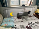 ZBENSER床圍欄嬰兒童床上防摔寶寶床圍擋安全護欄床邊一面擋板折疊床護欄 灰色刺繡小星星(免打孔U型底座-送固定帶） 1.5米（可折疊，無(wú)礙上下床） 曬單實(shí)拍圖