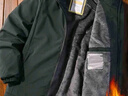 貓人棉服男秋冬棉衣連帽夾克長(cháng)袖保暖外套上衣加厚棉襖子 黑色 L 曬單實(shí)拍圖