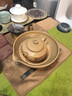 MLMATTE MAISA日式儲水壺承藤編墊養壺干泡臺單層小茶盤(pán)粗陶瓷蓋 大號17cm 曬單實(shí)拍圖