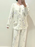 雅特茂【嬰兒級舒絨棉】春秋冬加厚暖月子服孕期產(chǎn)后睡衣孕婦家居服 白色 M（90斤-125斤） 曬單實(shí)拍圖