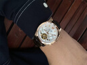 勞力士王子新款瑞士進(jìn)口男士手表機械表商務(wù)夜光防水鑲真鉆鏤空飛輪真皮男表 R3806棕皮玫殼白面【進(jìn)口機芯】 真鉆鑒定卡 41mm 曬單實(shí)拍圖