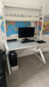 桐菲電腦桌臺式多層書(shū)桌學(xué)習桌經(jīng)濟型書(shū)架一體工作臺辦公桌臥室桌子 【升級圓弧款】120*60*75全白 曬單實(shí)拍圖