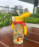 WOIBABY適配貝親直飲吸管奶瓶配件學(xué)飲吸管水杯蓋寬口徑手柄三代通用 粉色（12個(gè)月+）吸管彈力杯蓋+手提繩 曬單實(shí)拍圖
