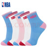 NBA襪子女士中筒休閑運動(dòng)襪四季彈性襪口吸汗透氣親膚精梳棉襪5雙 曬單實(shí)拍圖