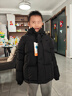 保姆鵝 兒童羽絨服短款連帽聚暖童裝男女童防風(fēng)御寒加厚外套冬[NG2860] 炭黑 140 曬單實拍圖