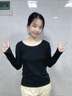 簡(jiǎn)云【輕薄暖】莫代爾半高領(lǐng)打底衫女薄款秋衣內搭長(cháng)袖上衣保暖衣冬季 曬單實(shí)拍圖