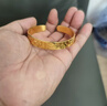 寓銀匠吉言蓮花金包銀手鐲金店同款女開(kāi)口寬面納福轉運女款吉言手鐲 吉言手鐲 總重約40克  包金1.5克 曬單實(shí)拍圖