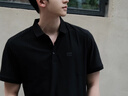 HLA海瀾之家POLO衫男涼感免燙翻領(lǐng)字母印花短袖男夏 曬單實(shí)拍圖