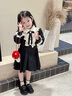 奧特曼童裝女童秋裝連衣裙2025新款洋氣兒童裙子女孩學(xué)院風(fēng)韓系公主短裙 黑色 130 建議120-130cm7-8歲 曬單實(shí)拍圖