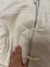 樂(lè )町復古寬松仿麂皮羊羔毛外套女冬季新款牛角扣皮毛一體上衣 星光米黃(現貨) M 曬單實(shí)拍圖