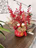 花兒適年宵花新年抱抱桶裝飾花紅果發(fā)財果客廳擺設喬遷搬家禮物新居擺件 喬遷金玉滿(mǎn)堂【特大號紅色】 送?？ㄒ惶?曬單實(shí)拍圖