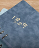 申士（SHEN SHI）A6簡(jiǎn)約活頁(yè)本筆記本子可替換內芯80張/160頁(yè)封面寓意辦公商務(wù)記事本可印LOGO JD5001深藍色1本 曬單實(shí)拍圖