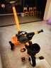 Babyjoey兒童三輪車(chē)腳踏車(chē)1-3-5歲 簡(jiǎn)易自行車(chē)多功能手推車(chē)小蜜蜂橙色 曬單實(shí)拍圖