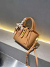 OMTO輕奢品牌女士包包女包新款斜挎水桶包百搭高級感真皮手提包單肩包 餅干色 曬單實(shí)拍圖