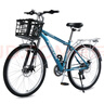 飛鴿（FLYING PIGEON）山地車(chē)自行車(chē)成年人男士大學(xué)生禧瑪諾變速減震買(mǎi)菜單車(chē)帶車(chē)筐 高光銀-大容量車(chē)筐+大承重衣架 26寸 適合160-185 21速禧瑪諾變速系統 曬單實(shí)拍圖