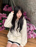 南木熊衛(wèi)衣女學(xué)生連帽碎花衛(wèi)衣外套女2025秋開衫拉鏈寬松休閑學(xué)院風(fēng)薄款 米杏色M【80-105斤】 曬單實拍圖