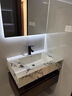 九牧優(yōu)選新款中古風(fēng)巖板陶瓷無(wú)縫一體盆衛生間洗漱臺洗臉洗手盆浴室 0.9米智能全鏡柜(噴砂)巖板無(wú)縫盆 曬單實(shí)拍圖