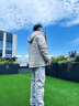 鴨鴨（YAYA）【新山系系列】羽絨服男2025冬季短款工裝戶(hù)外休閑防風(fēng)外套情侶裝 藍迷彩 L (175) 曬單實(shí)拍圖