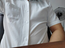 貓人（MiiOW）襯衫男短袖純色商務(wù)職業(yè)正裝男士白襯衫工裝外套襯衣男 白色 XL  曬單實(shí)拍圖