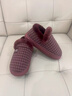 ECAC老人棉鞋防滑女士冬季保暖加絨加厚男老式中老年人棉拖鞋包跟 絳紫色【專(zhuān)業(yè)老人鞋】 38-39 曬單實(shí)拍圖