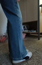 UR2025秋季新款女裝復古丹寧水洗貓須喇叭牛仔長(cháng)褲UYB850006 藍色 25 曬單實(shí)拍圖