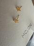 曼卡龍黃金耳釘小星星足金耳環(huán)耳飾一對爆閃小巧 送女友禮物 小星星耳飾 0.86g 曬單實拍圖