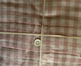 無(wú)印良品（MUJI）[自營(yíng)限定款]女士無(wú)側縫 雙層紗織睡衣  軟棉棉內衣 淺粉色格紋 S 曬單實(shí)拍圖