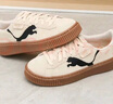 彪馬（PUMA）復古增高厚底低幫松糕鞋女新款休閑鞋PLATFORM397233 淺粉色-黑色-金色-05 37 曬單實(shí)拍圖