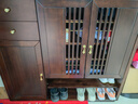 果真烏金木入戶(hù)鞋柜家用門(mén)口玄關(guān)柜新中式靠墻新款儲物柜收納柜 新中式烏金木【三門(mén)鞋柜】 曬單實(shí)拍圖