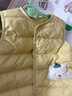 童泰嬰兒羽絨馬甲冬季寶寶衣服兒童休閑外出上衣男童女童鴨絨坎肩 黃色 80 曬單實(shí)拍圖