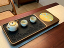 尚言坊簡(jiǎn)易仿烏金石茶盤(pán)儲水式排水家用多功能一體茶托盤(pán)高檔干泡茶臺 1【帶干泡墊款】如春鯉魚(yú)躍浪一體盤(pán)（58*25.3*5cm） 曬單實(shí)拍圖
