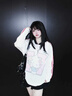 LDBE美式復古運動(dòng)風(fēng)長(cháng)袖T恤女Kitty貓印花寬松小眾設計感寬松上衣潮牌 白色 M 【95-115斤】 曬單實(shí)拍圖