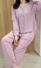 松山棉店商場(chǎng)同款女士家居服薄荷涼感清爽透氣抗菌家居服可外穿 優(yōu)雅粉 L （165） 曬單實(shí)拍圖