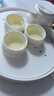 夢(mèng)窯德化輕奢羊脂玉瓷全白瓷功夫茶具套裝陶瓷泡茶壺辦公家用小型茶盤(pán) 水墨遠山盤(pán)+水墨側把壺茶具 8頭 曬單實(shí)拍圖