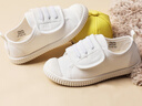 M1&M2童鞋女童帆布鞋男童室內鞋幼兒園室外小白鞋兒童鞋子女學(xué)步鞋398 白色 27 適合腳長(cháng)16.5cm 曬單實(shí)拍圖
