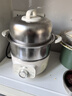 ankale煮蛋器 家用雙層304全鋼蒸艙蒸蛋器 定時(shí)自動(dòng)斷電小型蒸鍋迷你電蒸鍋燉蒸煮一體 AJL-ZD13帶蒸碗 曬單實(shí)拍圖