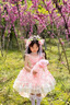 G.DUCKKIDS小黃鴨洛麗塔公主裙女童裙子春秋蓬蓬裙兒童生日禮服花仙子蛋糕裙 裙子+拖尾 100 尺碼2~3歲【 90-100cm】 曬單實(shí)拍圖