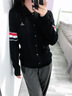 NAOTIEA意大利小帆船條紋POLO領(lǐng)長(cháng)袖針織衫女2025秋新款打底毛衣 黑色 2XL 建議135-150斤 曬單實(shí)拍圖
